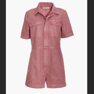 Madewell Garment-Dyed Coverall Romper in XL